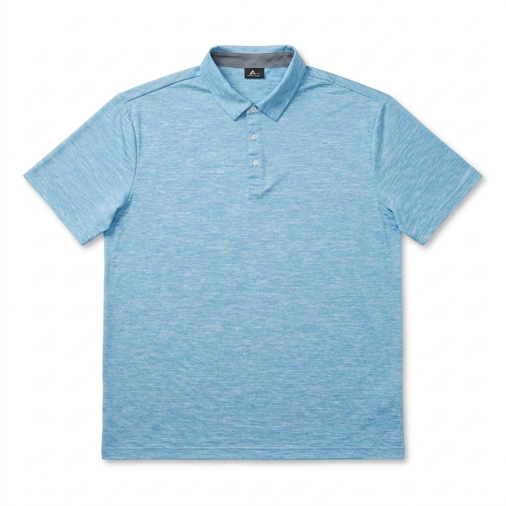 SR Speed Your Run Performance Polo Shirt Men's 2XL Blue Space Dye Golf‎ Stretch
